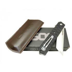 SOG Kendo Tanto 4011 BK Siyah Çakı 21cm - Metal Sap, Otomatik, Kılıflı