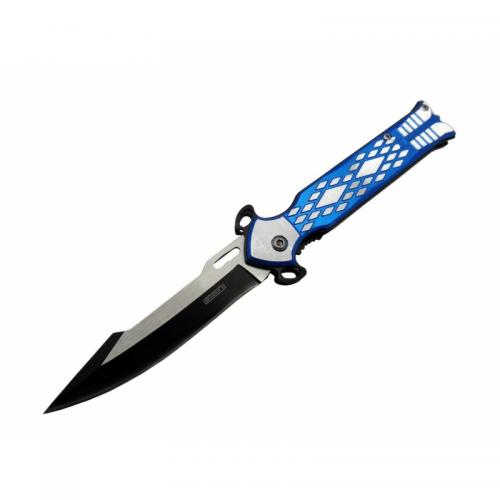 Lanmark, BCY-Y18B, Çakı & Bıçak, Lanmark Y18B Mavi İnce Kamp Çakı 20 cm - Manuel, Kemerlikli, Plastik Desenli Sap