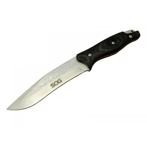 Sog, BCY-FG01-L, Çakı & Bıçak, Sog FG01-L Gravürlü Kamp Bıçağı 30 cm - Ahşap Sap, Kılıflı