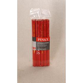 Pinax Marangoz Kalemi - Kırmızı, 12 Adet