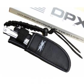 DPX Gear Hit Cutter TX01 Outdoor Kamp Bıçağı Metal 19 cm - İpli Sap, Kılıflı