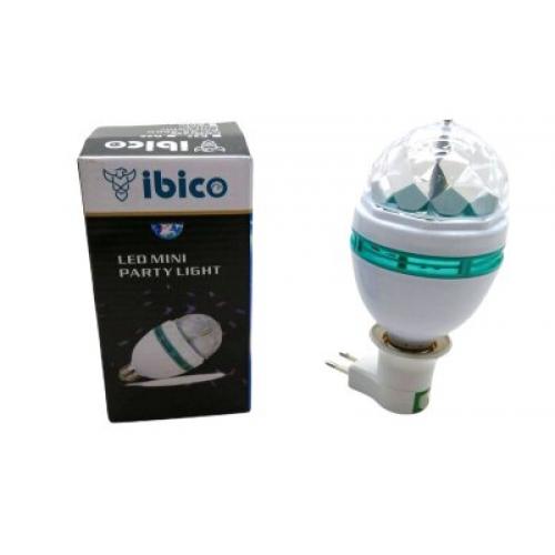 Ibico IBC-010 3W, Adaptörlü Dönebilen Disko Lamba