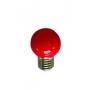 İtalyano Kırmızı Yuvarlak Gece Lambası Ampul 10 Volt E27, 10x60