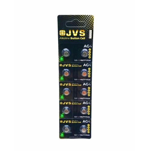 Jvs AG4 1.5 Volt LR66 Saat Pili 10'Lu Kart