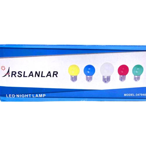 Arslanlar-347946 1 Volt E27 Mix Yuvarlak Gece Lambası Ampul